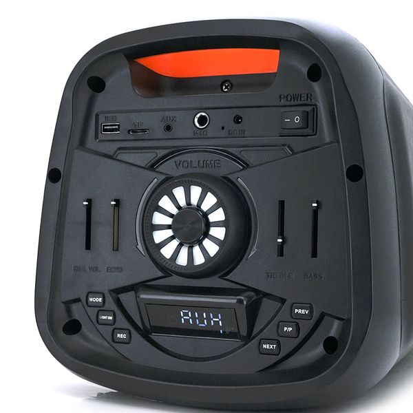 Потужна акустична система з підсвічуванням ZXX-5506, 500W, Bluetooth мікрофон, вбудований акум 3000mAh, живлення 220В, Black, Box ZXX-5506 фото