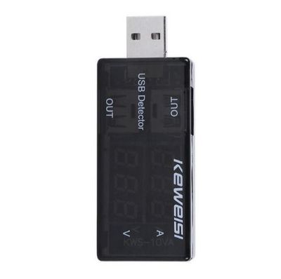 USB тестер Keweisi KWS-10VA напруги (3-8V) і струму (0-3A), Black KWS-10VA фото