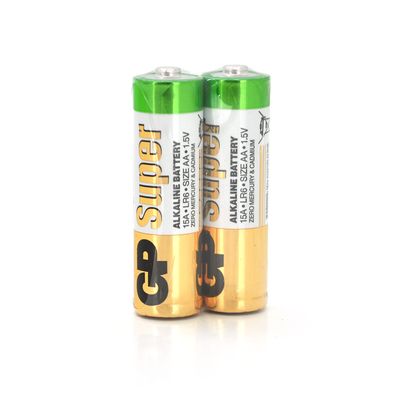 Батарейка GP Super 15A-S2, лужна AA, 2 шт у вакуумній упаковці, ціна за упаковку 15A-S2 фото