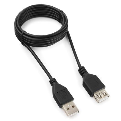 Удлинитель USB 2.0 AM/AF, 1.5m, 1 феррит, черный Пакет Q250 YT-AM/AF-1.5B фото