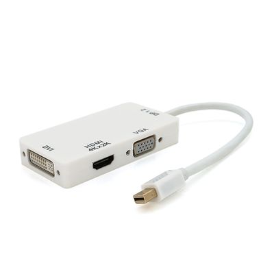 Конвертер mini Display Port (папа) на HDMI/VGA/DVI(мама) 30cm, Black, 4K/2K, Пакет YT-C-mnDP(M)/HDMI/VGA/DVI фото