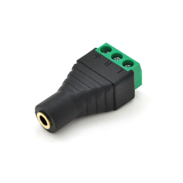 Разъем для подключения miniJack 3.5" Stereo (3 контакта) с клеммами под кабель Q100 YT-MJ3.5 фото