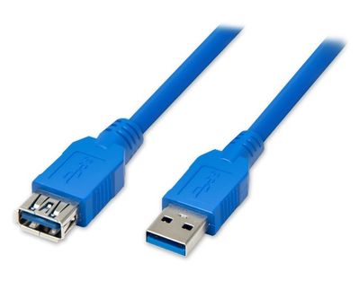 Удлинитель USB 3.0 AM/AF, 0.5m, Blue, Пакет, Q200 YT-3.0AM\AF-0.5BL фото