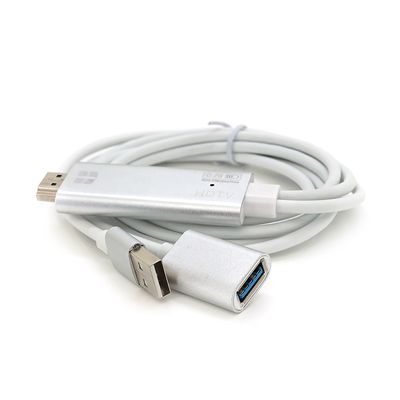 Конвертер MHL USB (мама) + USB (папа) => HDMI(папа) 1.8м, Black, 4K/2K, BOX OT-7562K фото