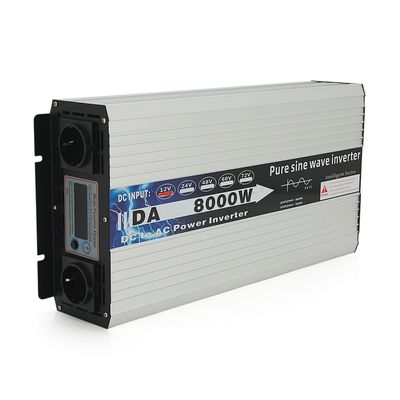 Инвертор напряжения DA-8000Q (DC:4000W), 12/220V с правильной синусоидой, 2 Shuko, клеммные провода, LED, Q2 KY-8000YZ фото