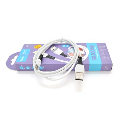 Кабель Hoco X82 silicone, iPhone-USB, 2.4A, White, довжина 1м, BOX Hoco X82W-iP фото