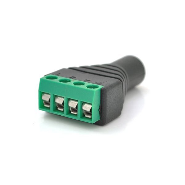 Гніздо для підключення miniJack 3.5" Stereo (4 контакти) з клемами під кабель Q100 YT-MJ3.5-4F фото