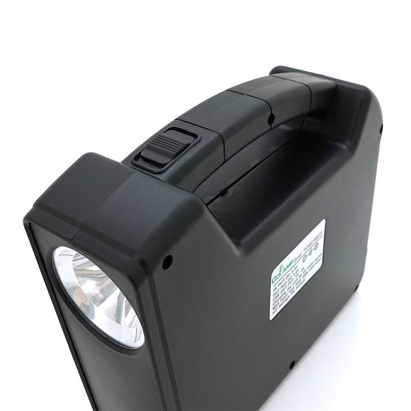 Переносной фонарь GD-103+ Solar, 1+1 режим, 1+15Led, встроенный аккум-Powerbank 10000mAh, 2USB, 3 лампочки 3W, USB выход, Black, Box GD-103 фото