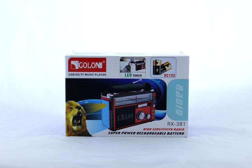 Радиоприемник GOLON RX-382 с MP3, USB + фонарик Art-3811263 фото