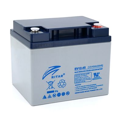 Тяговый аккумулятор RITAR EV12-45,12V 45Ah, M5 ( 198 х 166 х 169 ), Q1 EV12-45 фото