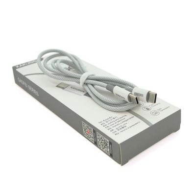 Кабель iKAKU KSC-723 GAOFEI PD60W smart fast charging cable (Type-C to Type-C), Silver, довжина 1м, BOX KSC-723-TC-TC-S фото
