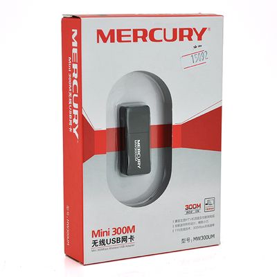 Беспроводной сетевой адаптер Wi-Fi-USB MERCURY mini MW300UM, 802.11bgn, 300MB, 2.4 GHz, WIN7/XP/Vista/2K/MAC/LINUX, BOX Q300 MW300UM фото
