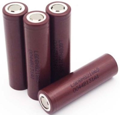 Аккумулятор 18650 Li-Ion LG LGDBHG21865, 3000mAh, 20A, 4.2/3.6/2.5V, BROWN, PVC BOX, 2 шт в упаковке, цена за 1 шт LGDBHG21865 фото