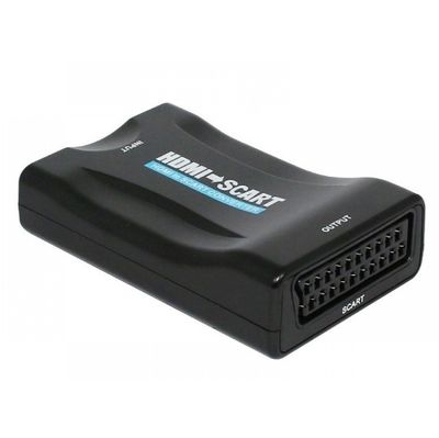Конвертер HDMI (тато) на SCART (мама), 5V / 2A + перехідник, Black, Box, Q250 YT-C-HDMI(M)/SCART(F) фото