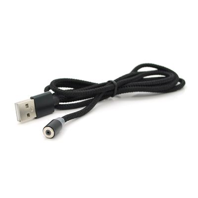 Магнитный кабель PiPo USB 2.0, 1m, 2А, тканевая оплетка, бронированный, Black, OEM 18162 фото