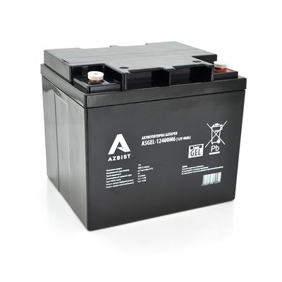 Аккумулятор AZBIST Super GEL ASGEL-12400M6, Black Case, 12V 40.0Ah (196 x165 x 173) Q1/96 ASGEL-12400M6 фото