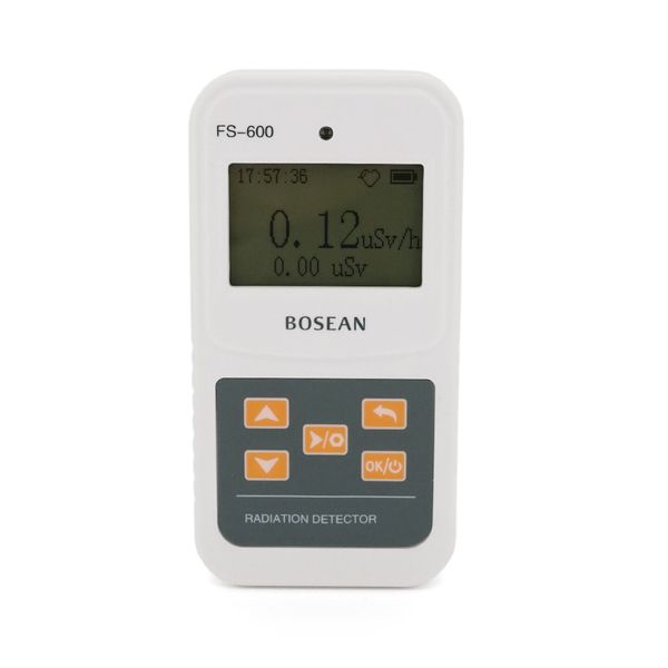 Дозиметр-радіометр Bosean FS-600, лічильник Гейгера, вимірювач побутової радіації з акумулятором, White FS-600W фото