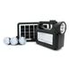 Переносний ліхтар GD-8017+ Solar, 1+1 режим, вбудований акум, 3 лампочки 3W, USB вихід, Black, Box GD-8017 фото 1