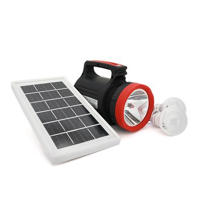 Переносний ліхтар LX-1902+Solar, 3 режими, сонячна панель, вбудований акум 7200mAh, 2 лампочки 3W, СЗУ, Black, Box LX-1902 фото
