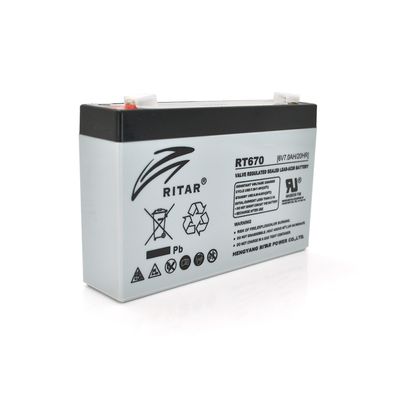 Аккумуляторная батарея AGM RITAR RT670, Black Case, 6V 7.0Ah ( 151х34х94 (100) ) Q20 RT670 фото