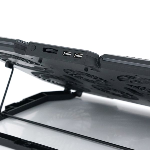 Підставка для ноутбука IceCoorel N6, 14-18", 4*95mm 1200±10% RPM + 2*70mm 2500±10 %RPM, 2xUSB2.0 + підставка для мобільного телефону N6 фото