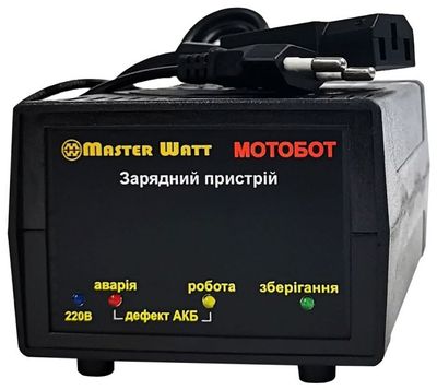 Автоматическое ЗУ для аккумулятора MONOBOT-60 , 60 V, (12-20Ah) (MF,WET,AGM,GEL), 160-245V, Ток заряда 2.2A, разъем С13 для подключения АКБ MW-AZU-MOHOBOT-60 фото