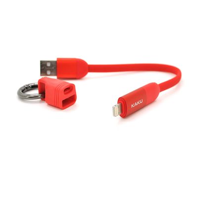 Кабель iKAKU KSC-324 JIANCHONG fast charging data cable (TYPE-C to Lightning), Red, длина 0.2м, 3,2А, BOX KSC-324-R фото
