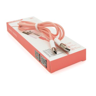 Кабель iKAKU KSC-723 GAOFEI smart charging cable for Type-C, Pink, длина 1м, 2.4A, BOX KSC-723-P-TC фото