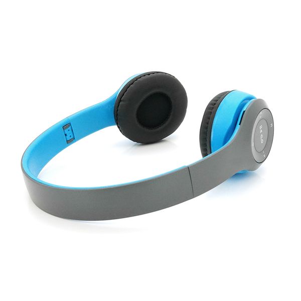 Бездротові навушники Bluetooth P47 Led, Blue/Silver P47/BeS фото