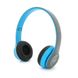 Бездротові навушники Bluetooth P47 Led, Blue/Silver P47/BeS фото 1