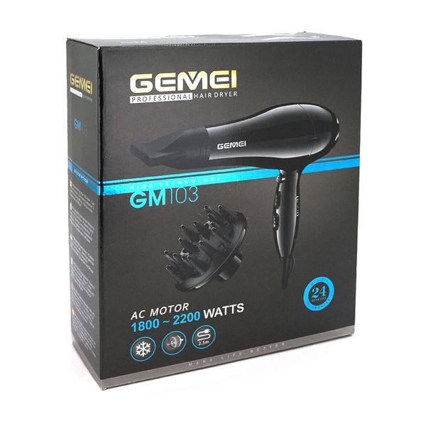 Професійний фен для волосся Gemei GM-103, Box GM-103 фото