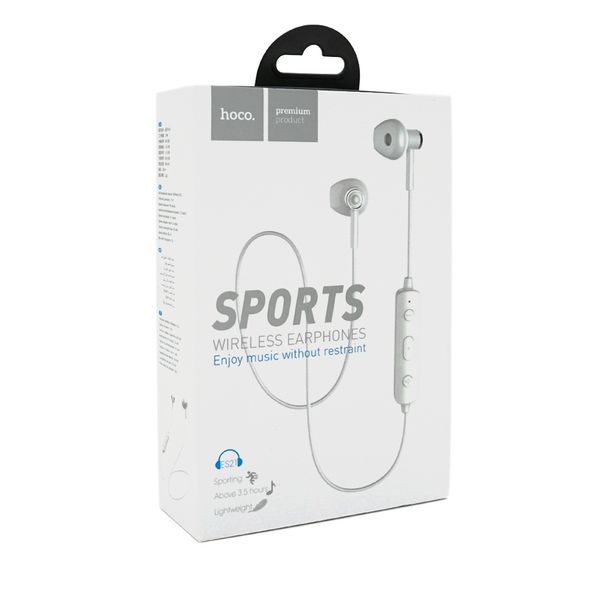 Навушники вакуумні Bluetooth HOCO ES21 Wonderful Sport, White, Box HOCO ES21W фото