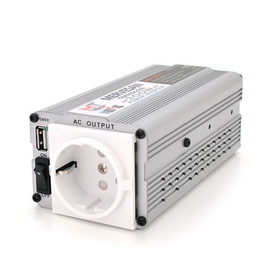 Инвертор напряжения Mervesan MSI-300-12 (300W), 12/220V, approximated, 1Shuko, USB, клемы + зажимы, Box.Q16 MSI-300-12 фото
