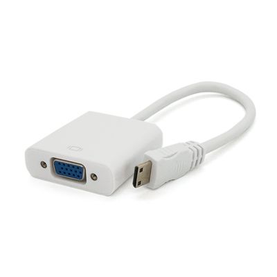 Конвертер mini HDMI (папа) на VGA(мама) 30cm, White, 4K/2K, Пакет YT-C-mnHDMI(M)/VGA(F)-W фото