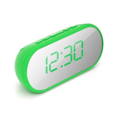 Електронний годинник VST-712Y Дзеркальний дисплей, будильник, живлення від кабелю USB, Green VST-712Y/G фото