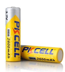 Акумулятор 18650 PKCELL 3.7V 18650 2600mAh Li-ion rechargeable batery 1 шт в блістері, ціна за блістер, Q20 PKCELL  18650 фото