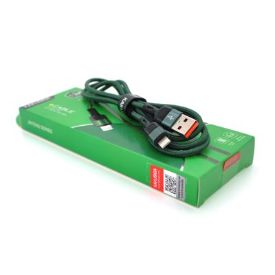 Кабель iKAKU KSC-458 JINTENG aluminum alloy fast charging data cable for iphone, Green, длина 1.2м, BOX KSC-458-G-L фото