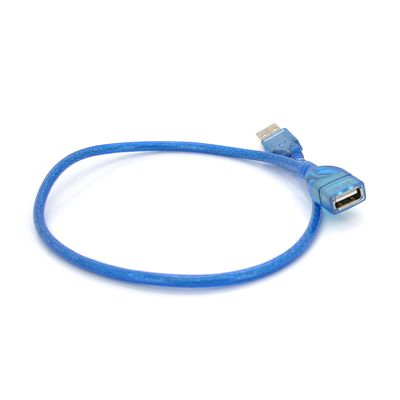 Удлинитель USB 2.0 AM/AF, 0.5m, прозрачный синий Q500 YT-AM/AF-0,5TBL фото