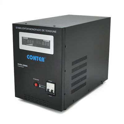 Стабілізатор напруги релейний Conter SVRH-20000VA/14000W однофазний, напольного монтажу, LED дисплей, DC150-270V, AC230±8%, 2*Shuko, Q4 CR-SVRH-20000 фото