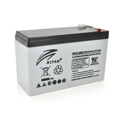 Аккумуляторная батарея AGM RITAR HR1228W, Gray Case, 12V 7.0Ah ( 151 х 65 х 94 (100 ) 2.17kg Q10420 HR1228W фото