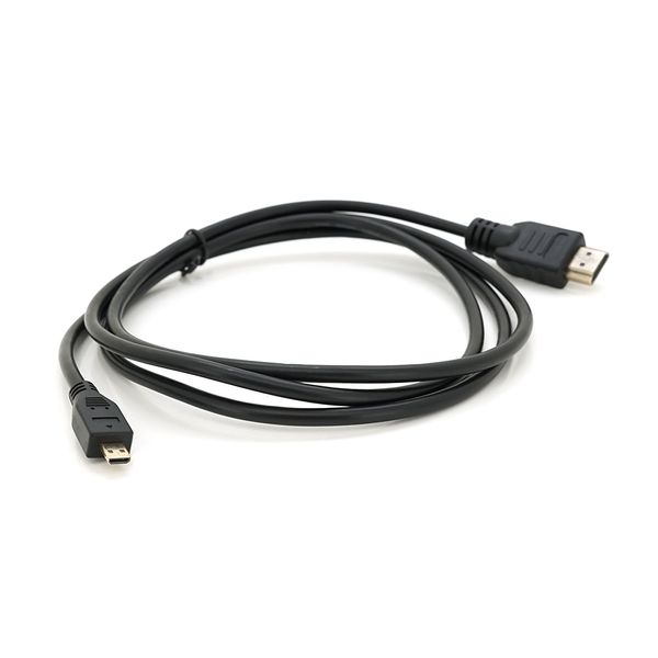 Кабель Merlion HDMI (тато) A-D micro (тато), 1.5m, чорний пакет, Q200 YT-HDMI (M)-micro(M)-1.5 фото