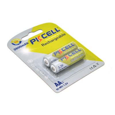 Аккумулятор PKCELL 1.2V AA 2600mAh NiMH Rechargeable Battery, 2 штуки в блистере цена за блистер, Q12 PC/AA2600-2B фото