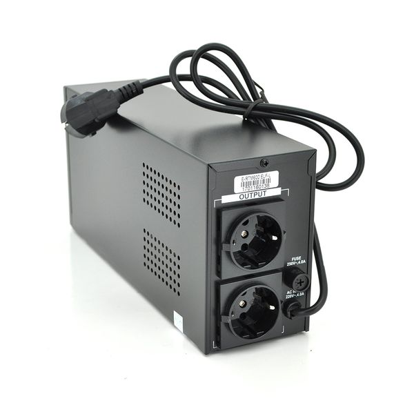 ДБЖ Ritar E-RTM600 (360W) ELF-L, LED, AVR, 2st, 2xSCHUKO socket, 1x12V7Ah, metal Case Q4 (365*130*210) 4,8 кг (310*85*140) E-RTM600L фото