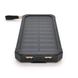 Power bank RH-30000-2, 30000mAh Solar, flashlight, Input:5V/1A(microUSB), Output:5V/2A(2хUSB), rubberized case, Black, Box RH-30000-2 фото 1