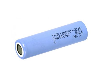 Акумулятор 18650 Li-Ion Samsung INR18650-29E (SDI-6), 2900mAh, 8.25A, 4.2 / 3.65 / 2.5V, BLUE, 2 шт в упаковці, ціна за 1 шт INR18650-29E (SDI-6) фото