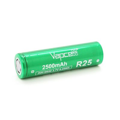 Акумулятор 18650 Li-Ion Vapcell INR18650 R25, 2500mAh, 20A, 4.2/3.6/2.5V, Green INR18650 R25 фото