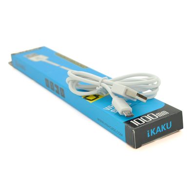 Кабель iKAKU XUANFENG charging data cable for micro, White, длина 1м, 2,1А, BOX XUANFENG-M фото