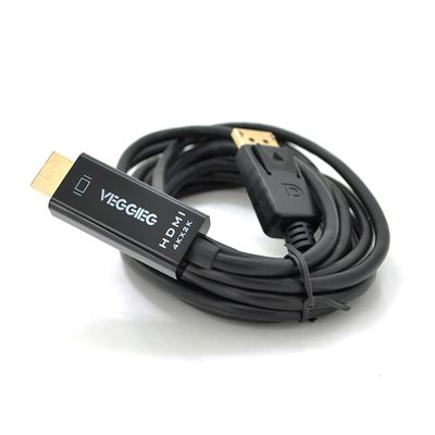 Кабель VEGGIEG DH-403 Display Port (тато) на HDMI (папа) 3m, Black, Пакет YT-C-DH-403 фото