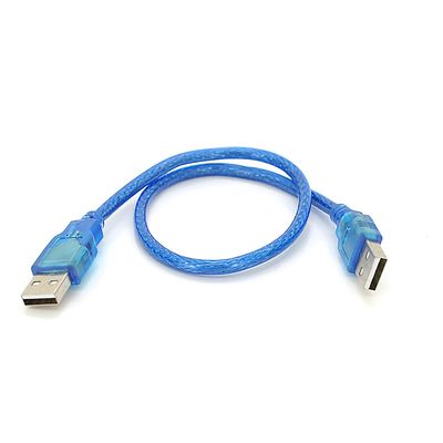 Кабель USB 2.0 RITAR AM/AM, 0.5m, прозрачный синий YT-AM/AM-0.5TBL фото