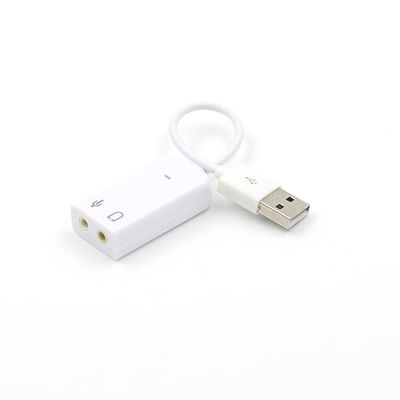 Контролер USB-sound card (5.1) 3D sound (Windows 7 ready), White, OEM YT-SC-5.1/W фото
